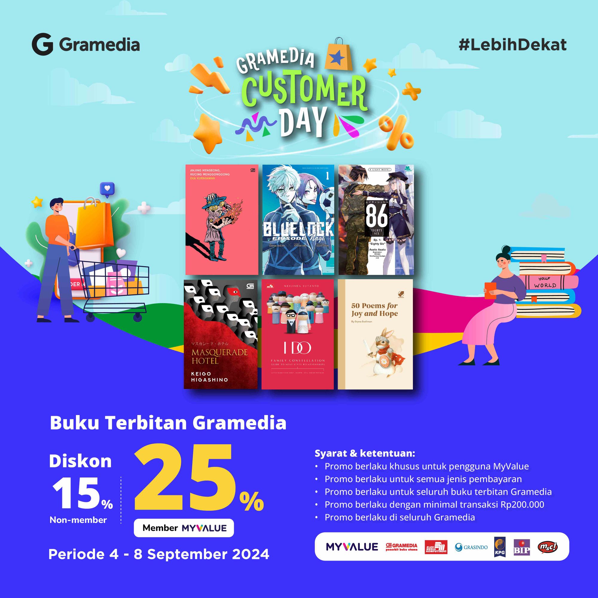 Diskon 25% Buku Terbitan Gramedia Spesial Hari Pelanggan Nasional