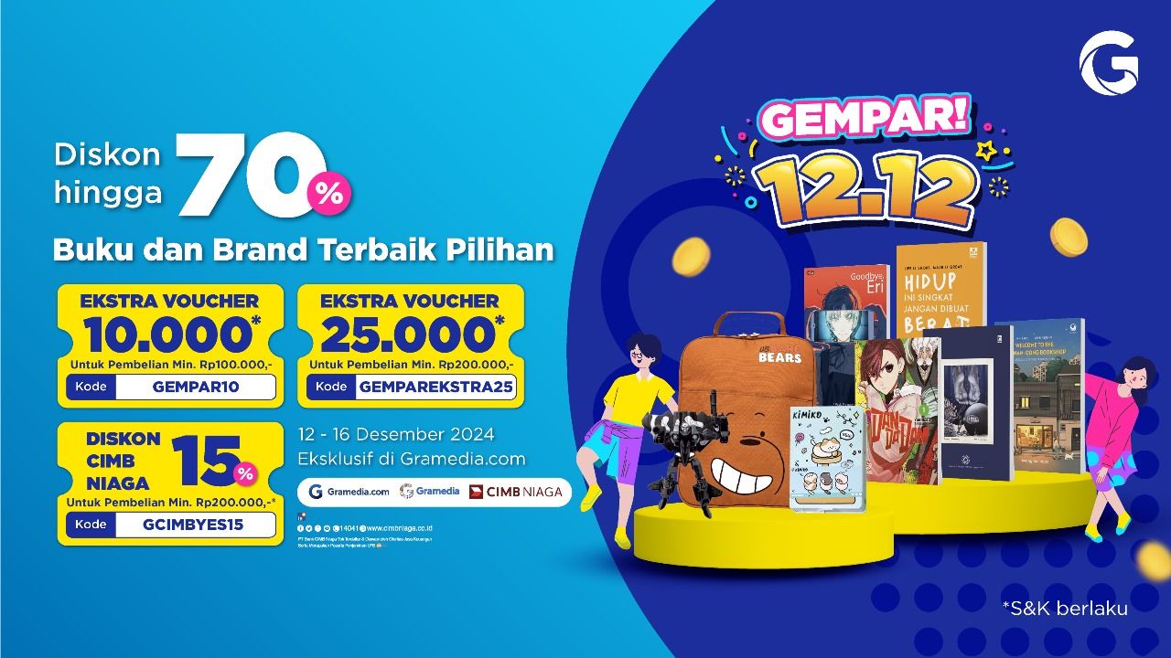 Hujan Promo 12.12 Gramedia Siap Menggemparkan Kamu!