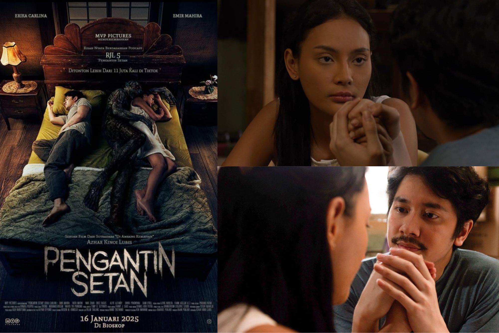 Film Pengantin Setan: Erika Carlina dan Emir Mahira Hadapi Teror Jin!