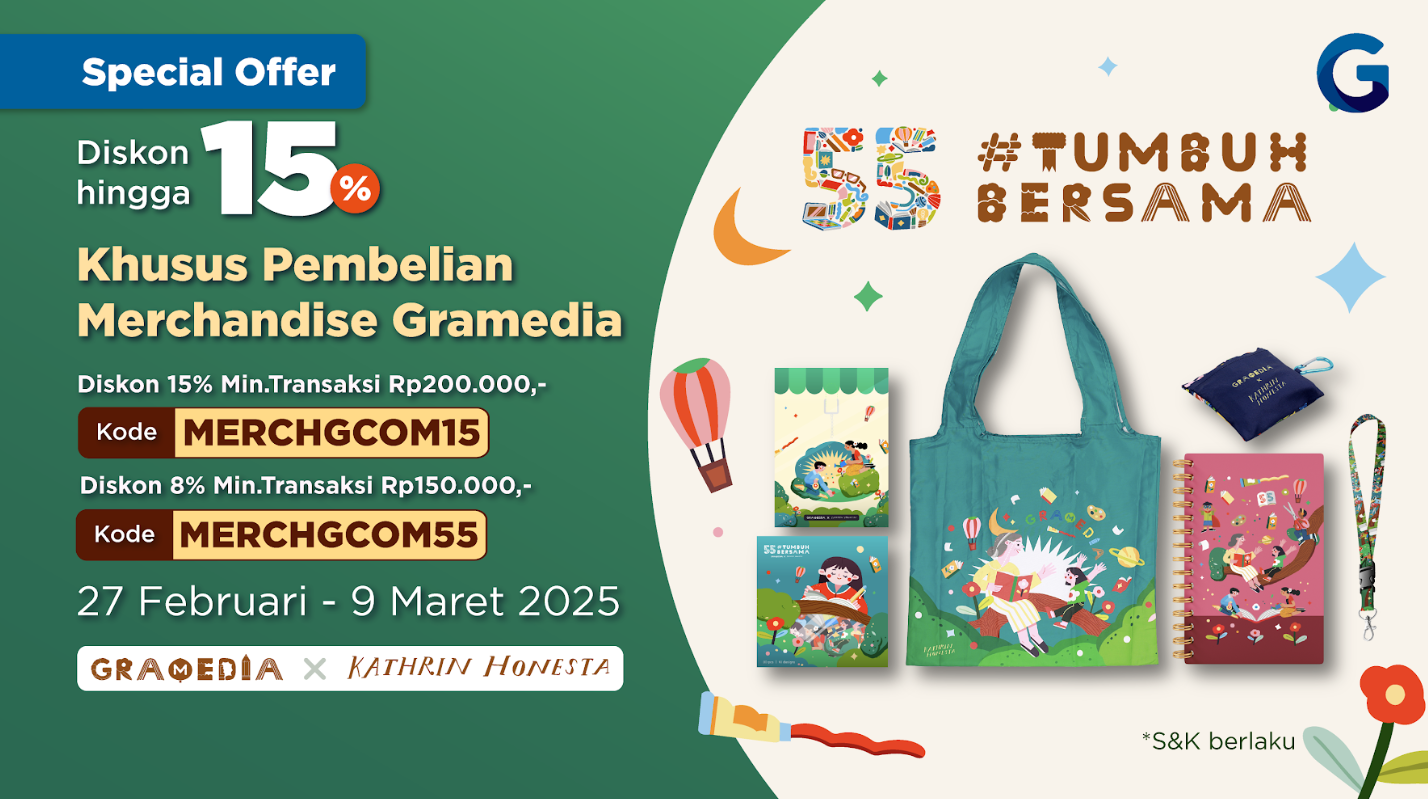 Rayakan 55 Tahun Gramedia dengan Merchandise #TumbuhBersama x Kathrin Honesta!